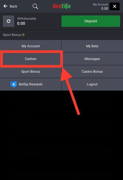 Bet9ja Cashier link