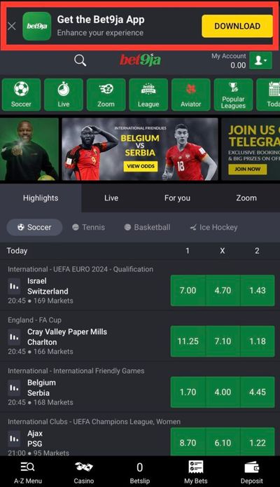 Bet9ja Mobile App Link