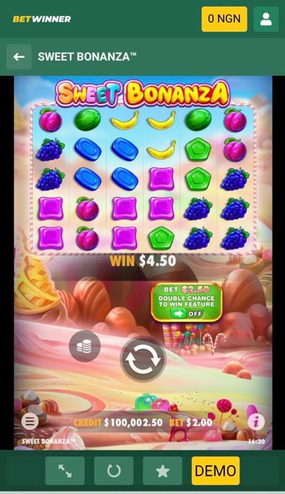 BetWinner Sweet Bonanza demo