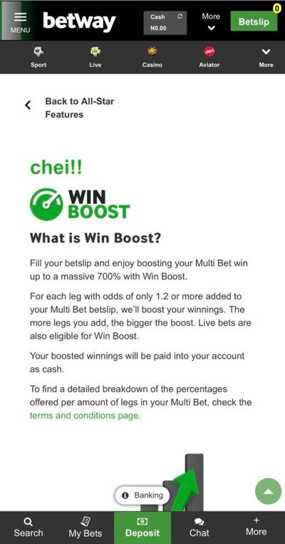 Betway Win Boost promotion
